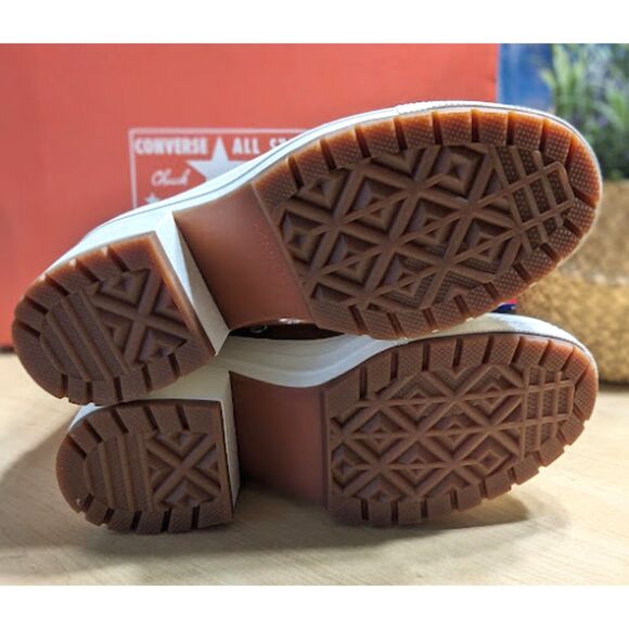 NIB Converse Chuck 70 Brown De Luxe Heel Hi Top Unisex Platform Shoes W9 M7 - Picture 10 of 14